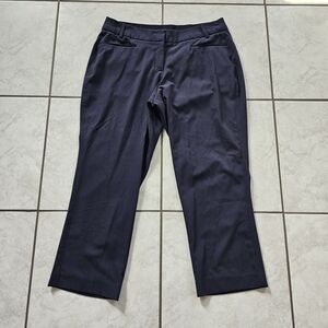 Lane Bryant Women's Lena Tailored Straight Leg Blue Pants with T3 Technology